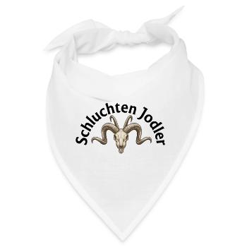 Trachten Rammschädel Emblem - Bandana - Weiß - Vorne