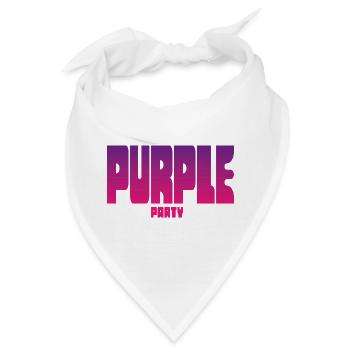 Purple Party Gradient Großbuchstaben - Bandana - Weiß - Vorne