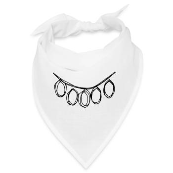 Lichtergirlande handgezeichnet - Bandana - Weiß - Vorne