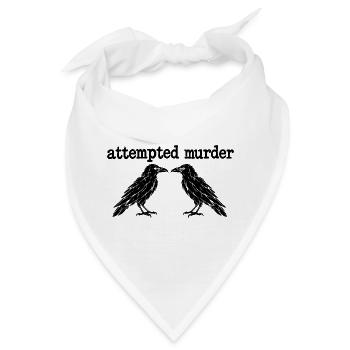 Attempted Murder Funny Crow  - Bandana - Weiß - Vorne