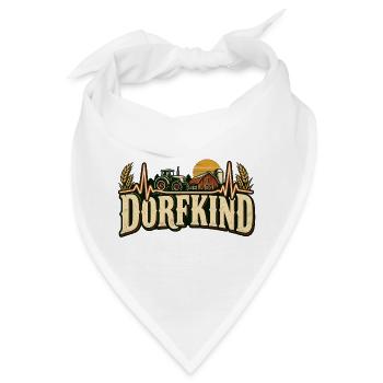 Dorfkind Herzschlag – Traktor & Landleben - Bandana - Weiß - Vorne