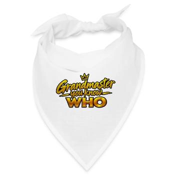 Großmeister Du weißt WER - Bandana - Weiß - Vorne