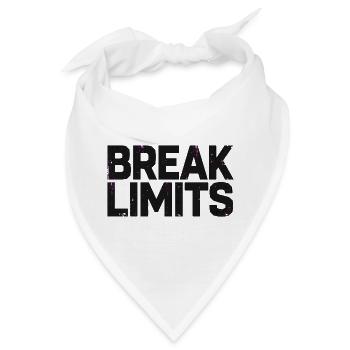Break Limits fettgedruckter Text - Bandana - Weiß - Vorne
