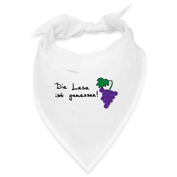 Die Lese ist gemessen! - Bandana - Weiß - Vorne