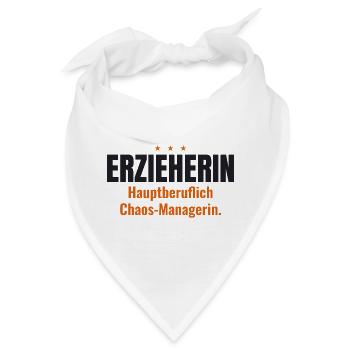 Erzieherin Shirt – Hauptberuflich Chaos-Managerin - Bandana - Weiß - Vorne