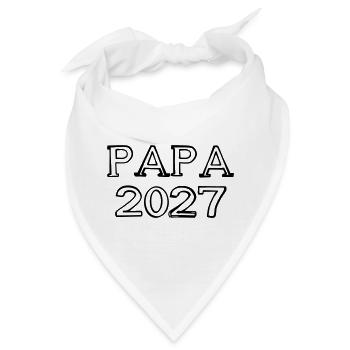 Papa 2027 Schriftzug handgezeichnet - Bandana - Weiß - Vorne