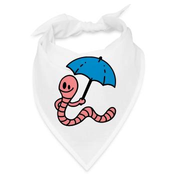 Regenwurm - Bandana - Weiß - Vorne