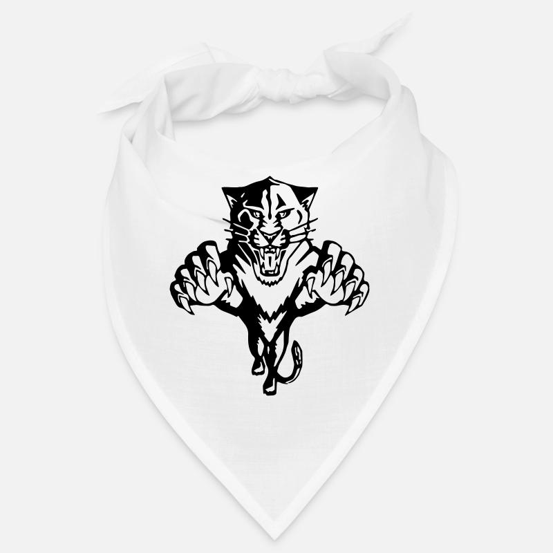 Panthère, Tigre, Lion, Léopard - Bandana - blanc
