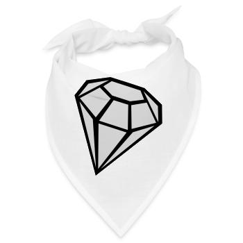 Diamant - Bandana - Weiß - Vorne