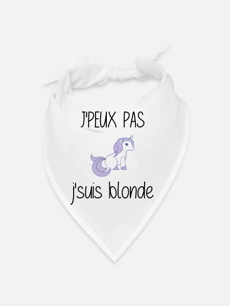 j'peux pas j'suis blonde - Bandana - blanc - Devant
