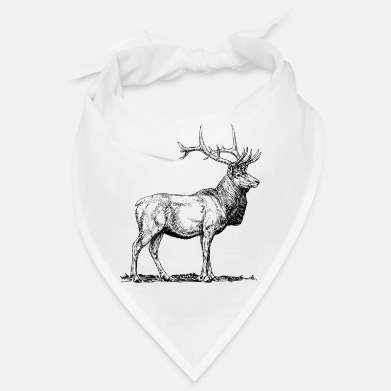 Stolzer Hirsch - Bandana - Weiß
