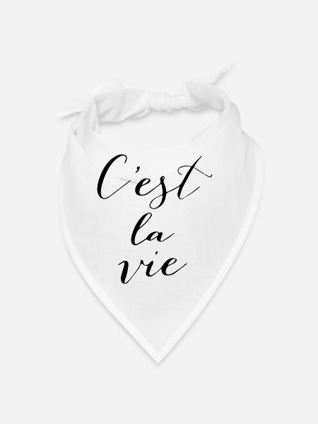 C'est la vie - Bandana - Weiß - Vorne