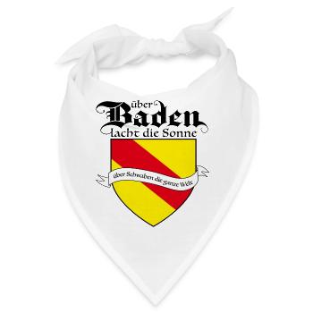 Über Baden lacht die Sonne, über Schwaben die Welt - Bandana - Weiß - Vorne