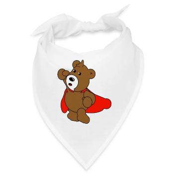 Superbär - Bandana - Weiß - Vorne