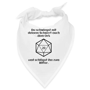 W20 - Ork - Ritter - Pech - Bandana - Weiß - Vorne