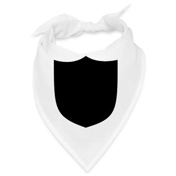 Wappen leer Vorlage Schild Abzeichen Logo Club - Bandana - Weiß - Vorne