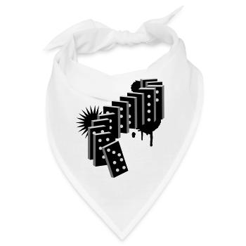 Ein Domino Spiel Graffiti - Bandana - Weiß - Vorne