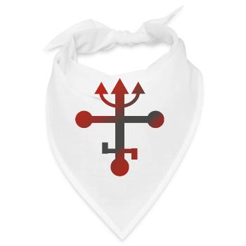 Exu Eshu yoruba Religion Santeria Condomblé Symbol - Bandana - Weiß - Vorne