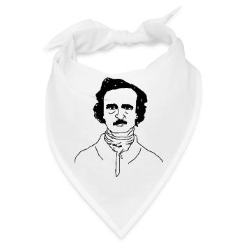 Edgar Allan Poe - Bandana - Weiß - Vorne