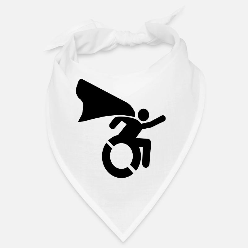en fauteuil roulant # - Bandana - blanc