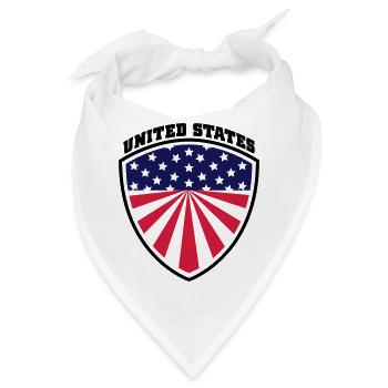 usa - Bandana - Weiß - Vorne