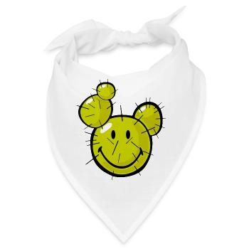 Smiley Cactus - Bandana - Weiß - Vorne