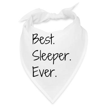 Schlaf / Schläfer / Müdigkeit / Rest - Bandana - Weiß - Vorne