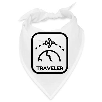 Reisen / Reisende / Urlaub / Tourismus - Bandana - Weiß - Vorne