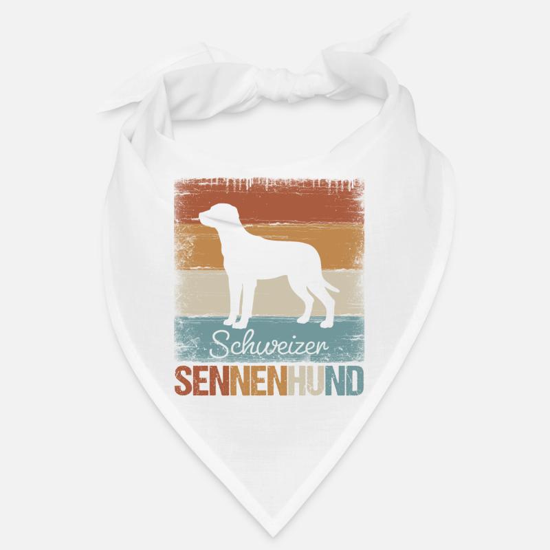 Schweizer Sennenhund Bauernhund Geschenkidee - Bandana - Weiß