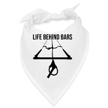 Life behind bars - Bandana - Weiß - Vorne