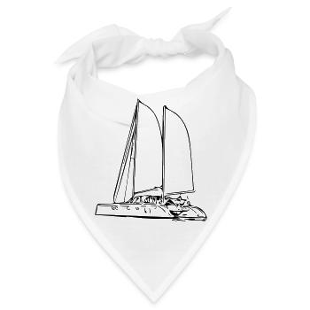 Segel Yacht - Bandana - Weiß - Vorne