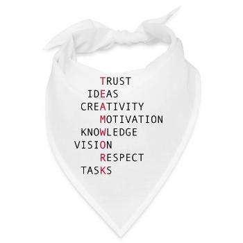 TEAMWORK - Bandana - Weiß - Vorne