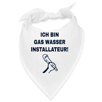 Gas Wasser Scheiße - Bandana - Weiß - Vorne