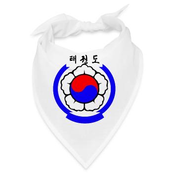 Taekwondo Logo Koreanische Kampfkunst - Bandana - Weiß - Vorne