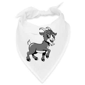 Ziege meckern lächeln - Bandana - Weiß - Vorne