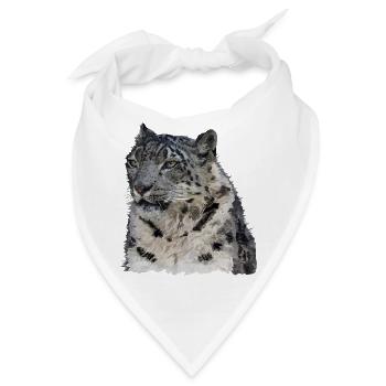 Schneeleopard - Bandana - Weiß - Vorne