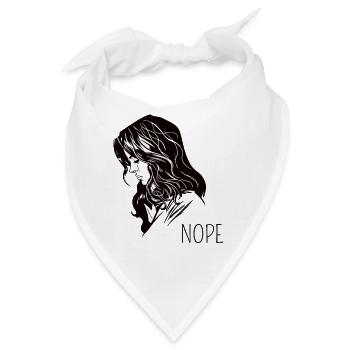 nope girl - Bandana - Weiß - Vorne