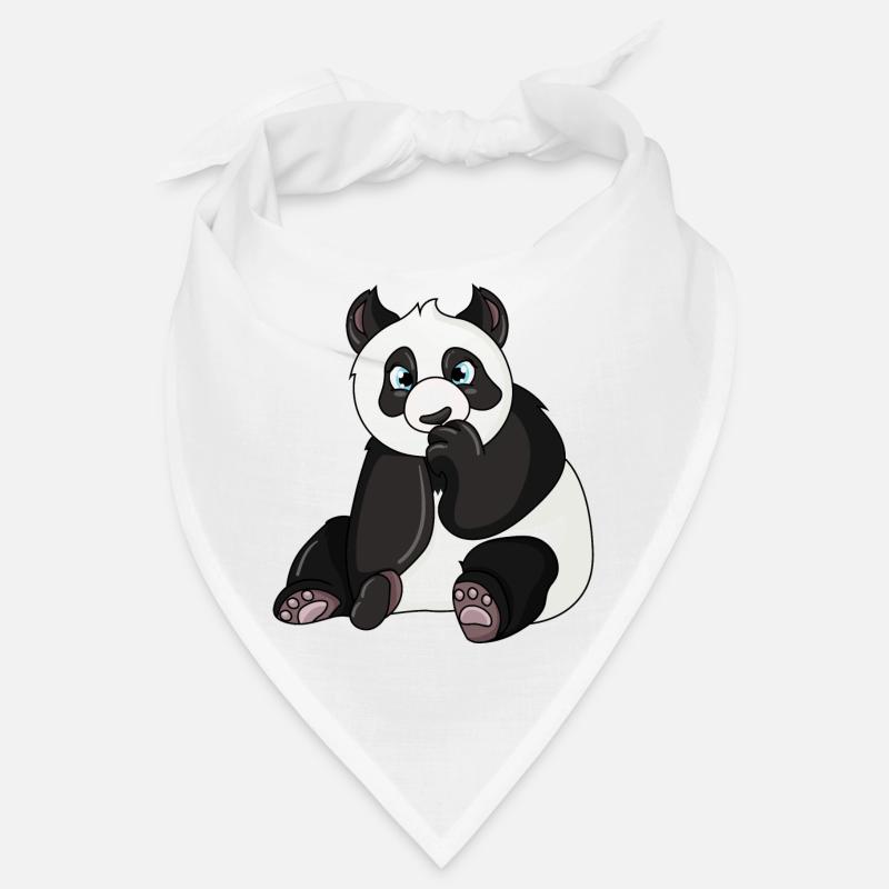 Panda Bär - Bandana - Weiß