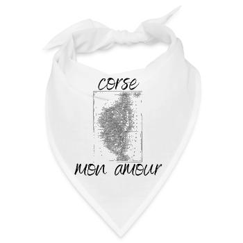 Korsika meine Liebe Geschenk Mann Frau Humor Urlaub - Bandana - Weiß - Vorne