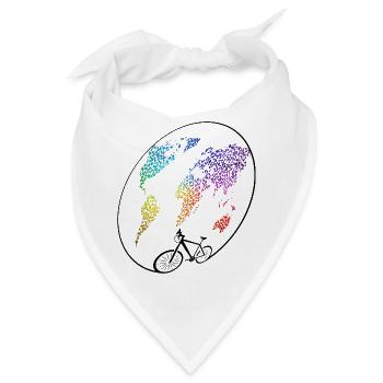 radtour, bike lover - Bandana - Weiß - Vorne
