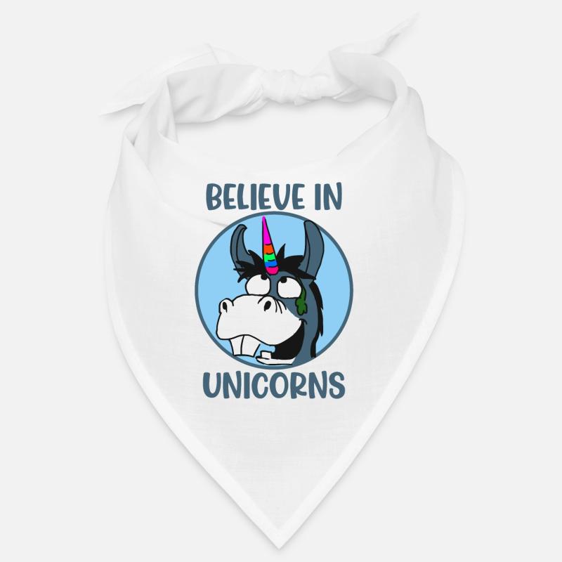 Glaube Einhorn Einhörner - Bandana - Weiß