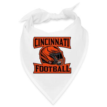 Cincinnati Football Emblem - Bandana - Weiß - Vorne