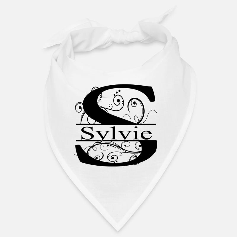 Monogramme avec le prénom Sylvie - Bandana - blanc