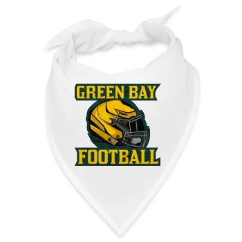 Green Bay Football Vintage Logo - Bandana - Weiß - Vorne