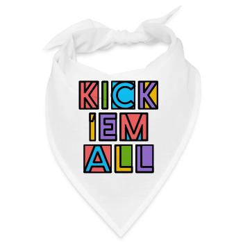 Kick 'Em All - Bandana - Weiß - Vorne