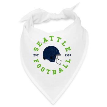 Seattle Football Vintage Helm - Bandana - Weiß - Vorne