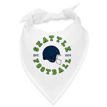 Seattle Football Helm Est. 1976 - Bandana - Weiß - Vorne