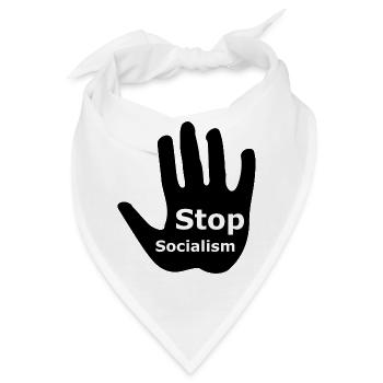 Stop den Sozialismus - Bandana - Weiß - Vorne