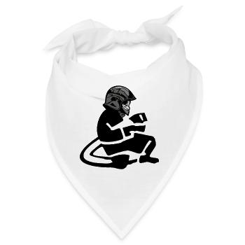 Feuerwehrleute im Angriff Junge Feuerwehrleute - Bandana - Weiß - Vorne