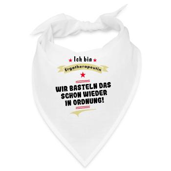 ergotherapeutin wir basteln das in ordnung - Bandana - Weiß - Vorne